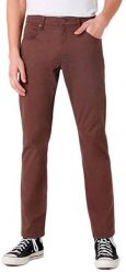SPODNIE MĘSKIE WRANGLER GREENSBORO COCO BROWN W15QW3H07 112127108. Brązowe spodnie materiałowe męskie Wrangler, l, bez wzorów, z materiału. Za 209.99 zł.