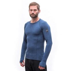 SENSOR Koszulka męska Merino Bold Tee LS Men cool blue-L. Niebieskie koszulki sportowe męskie Sensor, na zimę, l, bez wzorów, z materiału, bez kołnierzyka, bez ramiączek, trekkingowe. Za 314.89 zł.
