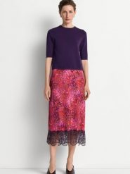 Rich & Royal Spódnica midi dla kobiet Kobiety wiskoza czerwony|wielokolorowy, L. Czerwone spódnice damskie Rich & Royal, l, bez wzorów, z koronki, eleganckie, midi. Za 479.95 zł.