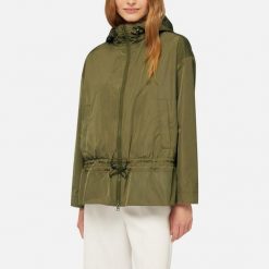 Kurtka GEOX W BULMYA PARKA Zielony. Zielone kurtki damskie Geox, bez wzorów, z tkaniny, bez kaptura. Za 530.99 zł.