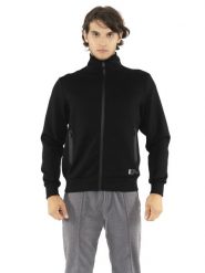 Kurtka z zamek błyskawiczny na co dzień na siłownię. Czarne kurtki męskie LEONE 1947 APPAREL, xl, bez wzorów, sportowe, bez kaptura. Za 437.84 zł.