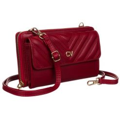 Torebka-portfel PU M-11-7928 Red. Czerwone portfele damskie 4U Cavaldi, bez wzorów, ze skóry ekologicznej, bez dodatków. Za 59.99 zł.