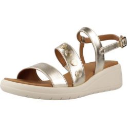 Sandały GEOX D MELICONIA Złoty. Żółte obuwie sportowe damskie Geox, bez wzorów, z syntetyku, bez obcasa, bez zapięcia. Za 366.99 zł.