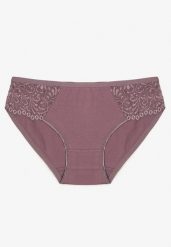 Fioletowe Gładkie Majtki Figi z Bawełny Venessila. Fioletowe figi damskie Born2be, l, bez wzorów, z bawełny. Za 9.99 zł.