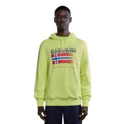 Bluza męska Napapijri B-Kreis H. Żółte bluzy męskie Napapijri, l, bez wzorów, bez kaptura. Za 359.99 zł.