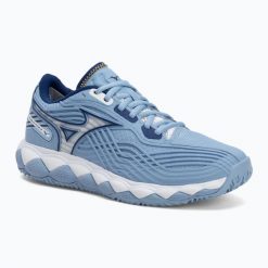 Buty do tenisa damskie Mizuno Wave Enforce Tour 2 CC. Niebieskie obuwie sportowe damskie Mizuno, bez wzorów, tenisowe, mizuno wave. W wyprzedaży za 640.50 zł.