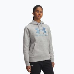 Bluza Under Armour Rival Feelce Shimmer Hoody. Szare bluzy damskie Under Armour, bez wzorów, na fitness i siłownię. Za 209.99 zł.
