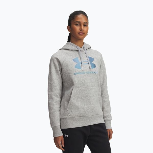 Bluza Under Armour Rival Feelce Shimmer Hoody. Szare bluzy damskie Under Armour, bez wzorów, bez kaptura, na fitness i siłownię. Za 209.99 zł.