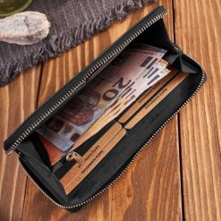 Paolo Peruzzi Portfel damski skórzany czarny vintage w geometryczny wzór RFID T-116-HBL. Czarne portfele damskie Paolo Peruzzi, bez wzorów. Za 96.58 zł.