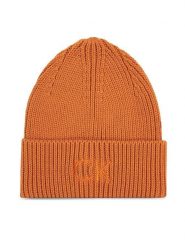 Calvin Klein Czapka Re-Lock Beanie W/Emb K60K608660 Brązowy. Brązowe rękawiczki damskie Calvin Klein, na zimę, bez wzorów, z bawełny. Za 239.99 zł.