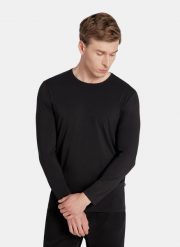 PAKO LORENTE – Longsleeve męski w kolorze czarnym. Czarne bluzki z długim rękawem męskie Pako Lorente, m, bez wzorów, z bawełny, bez kołnierzyka. Za 69.99 zł.