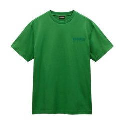 Koszulka męska Napapijri S-Kander. Zielone koszulki sportowe męskie Napapijri, m, bez wzorów, bez kołnierzyka, bez ramiączek, trekkingowe. Za 159.99 zł.
