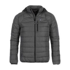 Kurtka narciarska Peak Mountain Cenzo. Szare kurtki męskie Peak Mountain, na zimę, bez wzorów, z puchu, wakacyjne, bez kaptura. Za 341.80 zł.