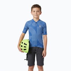 Koszulka rowerowa dziecięca ATTABO Vites. Niebieskie t-shirty dla chłopców ATTABO, bez wzorów, z elastanu, bez ramiączek. Za 149.99 zł.
