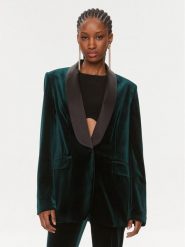 KARL LAGERFELD Marynarka 240W1408 Zielony Regular Fit. Zielone żakiety damskie KARL LAGERFELD, bez wzorów, z syntetyku. Za 1,409.00 zł.