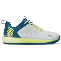 Buty do tenisa męskie K-Swiss Ultrashot 3 Allcourt. Białe buty sportowe męskie K-SWISS, z materiału, bez zapięcia, tenisowe. W wyprzedaży za 645.80 zł.