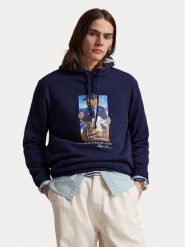 Polo Ralph Lauren Bluza 710B21811001 Granatowy Regular Fit. Niebieskie bluzy męskie Polo Ralph Lauren, m, bez wzorów, z bawełny, bez kaptura. Za 1,199.00 zł.