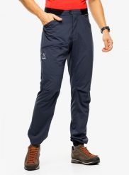 Spodnie softshell męskie Haglofs L.I.M Fuse Pant. Niebieskie spodnie sportowe męskie Haglöfs, l, bez wzorów, z elastanu, trekkingowe. Za 396.40 zł.