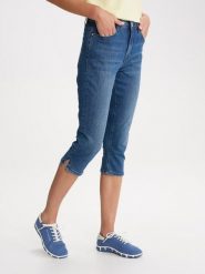 Szorty Damskie TBS Amberdre. Niebieskie szorty damskie TBS, na lato, bez wzorów, z bawełny, klasyczne, z podwyższonym stanem. Za 299.00 zł.