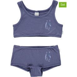 2-częściowy zestaw bielizny w kolorze niebieskim. Bielizna dla dziewczynek marki Schiesser Kids. W wyprzedaży za 42.95 zł.