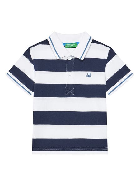United Colors Of Benetton Polo 39QAG300V Granatowy Regular Fit. Niebieskie t-shirty dla chłopców United Colors Of Benetton, bez wzorów, z bawełny, bez ramiączek. Za 49.99 zł.