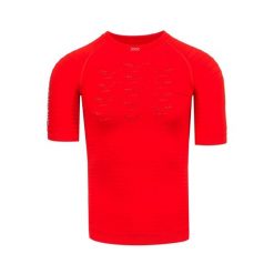 Koszulka biegowa męska X-Bionic Effektor 4.0 Run Red. Czerwone buty sportowe męskie X Bionic, bez zapięcia, rowerowe. Za 272.00 zł.