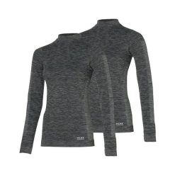 Damska koszulka termiczna 2 szt. Czarne koszulki sportowe damskie HEAT KEEPER, s, bez wzorów, z bawełny, bez kołnierzyka, bez ramiączek, narciarskie. Za 205.45 zł.