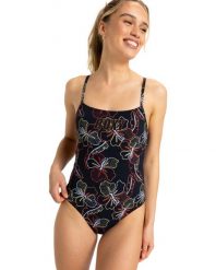 Jednoczęściowy strój kąpielowy dla Kobiety ROXY ACTIVE. Szare kostiumy jednoczęściowe damskie Roxy, xs, bez wzorów, z elastanu, do pływania. Za 199.99 zł.