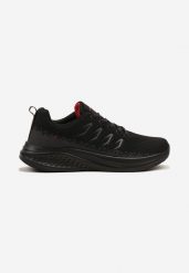 Czarno-Szare Buty Sportowe Sneakersy z Geometrycznym Wzorem Odalise. Czarne buty sportowe męskie Born2be, z jeansu, bez zapięcia. Za 109.99 zł.