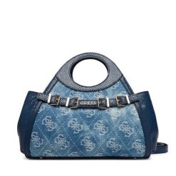 Torebka Guess. Niebieskie torebki do ręki damskie Guess, z aplikacjami, bez dodatków. Za 589.99 zł.