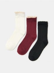 Skarpetki z falbaną 3 pack - wielobarwny. Skarpety damskie Sinsay, bez wzorów. Za 15.99 zł.