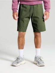 Szorty jogger - khaki. Brązowe szorty męskie Sinsay, m, bez wzorów. W wyprzedaży za 27.99 zł.
