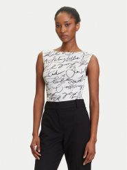 KARL LAGERFELD Body A3W17010 Écru Slim Fit. Bluzki damskie KARL LAGERFELD, s, bez wzorów, z syntetyku, bez kołnierzyka, bez ramiączek. Za 459.99 zł.