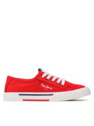 Pepe Jeans Tenisówki Brady Boy Basic PBS30527 Czerwony. Czerwone buty sportowe chłopięce Pepe Jeans, bez wzorów, z jeansu, bez zapięcia, tenisowe. Za 129.99 zł.
