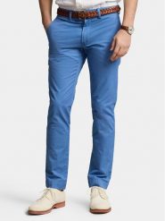 Polo Ralph Lauren Chinosy 710704176107 Niebieski Slim Fit. Niebieskie eleganckie spodnie męskie Polo Ralph Lauren, m, bez wzorów, z bawełny. Za 419.99 zł.