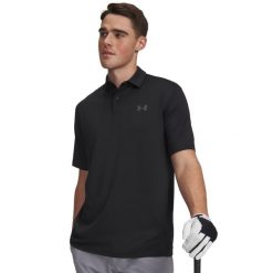 Polo z krótkim rękawem Mężczyzna UNDER ARMOUR UA MATCHPLAY POLO. Czarne koszulki polo męskie Under Armour, m, bez wzorów, z materiału, sportowe, bez ramiączek. Za 317.00 zł.