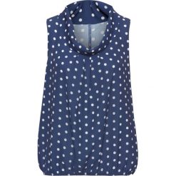 Bluzka bonprix kobaltowo-biel wełny w groszki. Bluzki damskie bonprix. Za 74.99 zł.