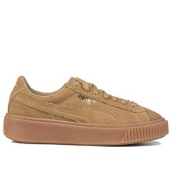 Buty damskie sportowe Puma SUEDE PLATFORM. Brązowe obuwie sportowe damskie Puma, bez wzorów, trekkingowe, Puma Suede. Za 149.00 zł.