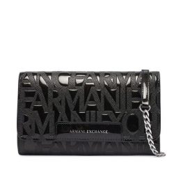 Torebka Armani Exchange. Czarne torebki do ręki damskie Armani Exchange, bez wzorów, wizytowe, bez dodatków. Za 454.99 zł.