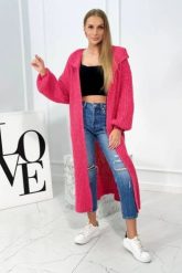 Sweter z dodatkiem moheru w stójkę fuksja. Czerwone swetry damskie KESI, l, bez wzorów, z moheru, eleganckie, bez kołnierzyka, plus size, bez ramiączek, bez kaptura. Za 278.10 zł.