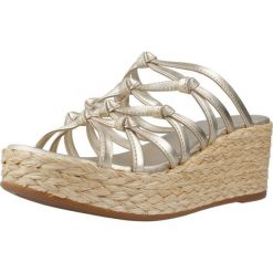 Sandały UNISA KOLBER LMT Złoty. Żółte sandały damskie Unisa, bez wzorów, ze skóry, bez obcasa, bez zapięcia. Za 369.99 zł.