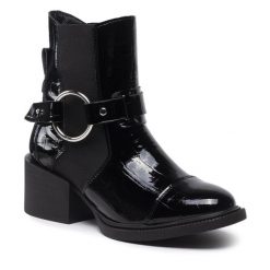 Sztyblety Rage Age. Czarne botki damskie Rage Age, bez obcasa, na słupku, bez zapięcia. Za 599.00 zł.