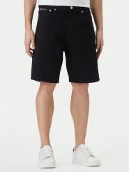 Calvin Klein Jeans Szorty jeansowe 90's LV04RF794G Czarny Slim Fit. Czarne szorty męskie Calvin Klein Jeans, m, bez wzorów, z bawełny. Za 329.99 zł.