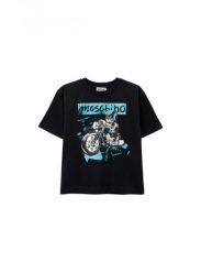 T-shirt chłopięce moschino czarny. Czarne t-shirty dla chłopców MOSCHINO, bez wzorów, z materiału, bez ramiączek. Za 382.10 zł.