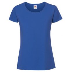 Koszulka Damska Iconic 190. Niebieskie koszulki sportowe damskie Fruit of the Loom, xl, bez wzorów, bez kołnierzyka, bez ramiączek, trekkingowe. Za 37.99 zł.