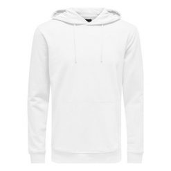 ONLY&SONS Męska bluza Basic Sweat Hood ie Unbrushed Noos White (rozmiar S). Białe bluzy męskie Only&Sons, m, bez wzorów, z kapturem. W wyprzedaży za 85.00 zł.