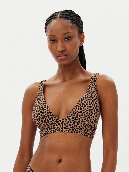 MICHAEL Michael Kors Góra od bikini MM54113 Beżowy. Brązowe bikini damskie MICHAEL Michael Kors, s, bez wzorów. Za 309.99 zł.