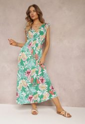 Zielona Sukienka Lydena. Zielone sukienki damskie Renee, l, bez wzorów, bez kołnierzyka, bez ramiączek, maxi. Za 39.99 zł.