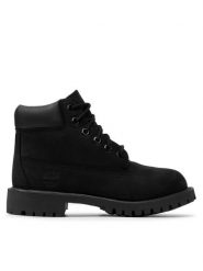 Timberland Trapery 6 In Premum Wp TB0127070011 Czarny. Czarne buty zimowe chłopięce Timberland, bez wzorów, z nubiku, bez zapięcia. Za 389.99 zł.