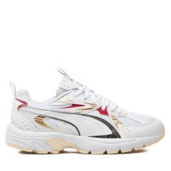 Sneakersy Puma. Czerwone trampki i tenisówki chłopięce Puma, bez wzorów, bez zapięcia. Za 169.99 zł.